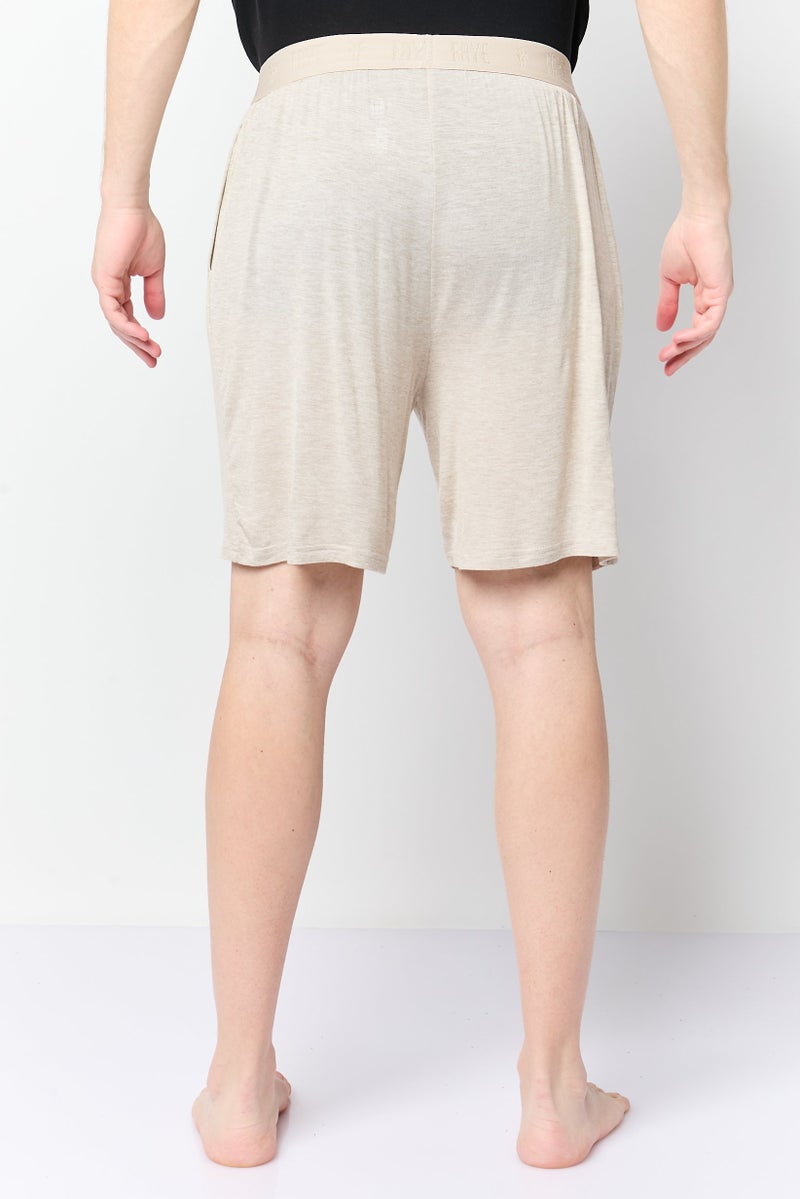 Frye Men Brand Logo Sleep Shorts, Sand - Image 2